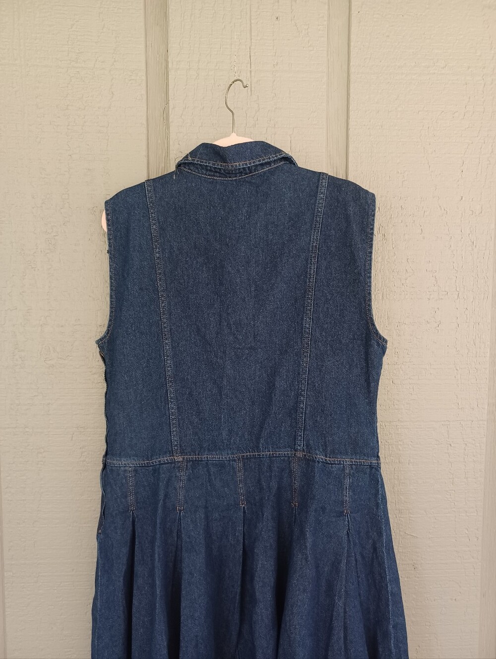 Reformation Arella Denim Mini Dress Size 6 Cotton Sleeveless Preppy In Flinders - Picture 7 of 14